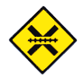 level crossing road sign