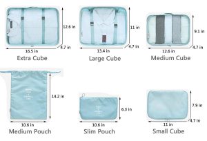 Packing cubes size guide