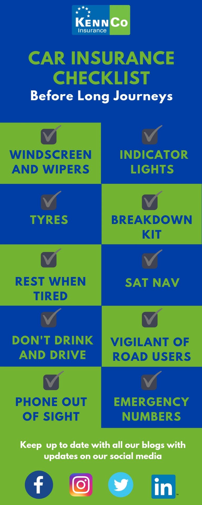 Checklist for Driving Safely During the Summer - KennCo Insurance