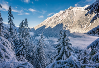 Skiing in Chamonix, France