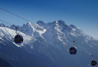 Skiing in St. Anton, Austria